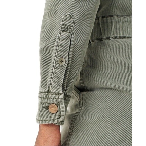 Faherty Womens Overland Twill Jumpsuit Small Olive Green Utility Flight FLAWED - Picture 9 of 16